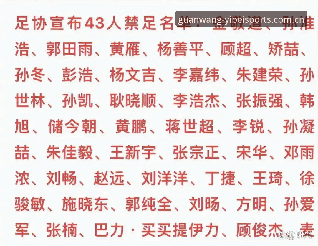 易倍体育官网功能详解 中国足协第三批禁足名单深度分析:终身禁赛与五年禁赛背后的治理升级,兼谈易倍体育官网功能详解